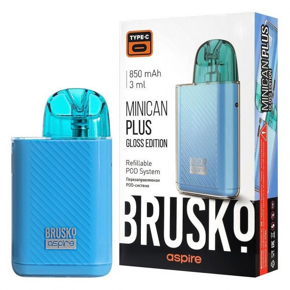 Электронная сигарета Brusko - Minican Plus Gloss Edition (850 mAh, Синий) купить в Челябинске