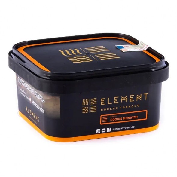 Табак Element Земля - Cookie Monster NEW (Земляничное Печенье, 200 грамм) купить в Челябинске