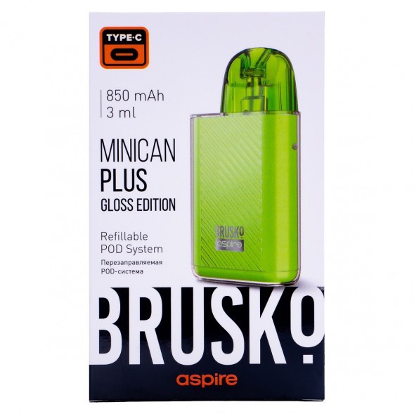 Электронная сигарета Brusko - Minican Plus Gloss Edition (850 mAh, Зелёный) купить в Челябинске