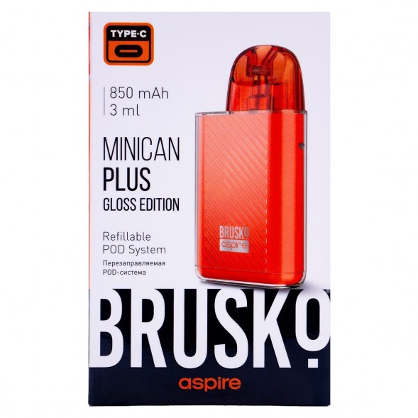 Электронная сигарета Brusko - Minican Plus Gloss Edition (850 mAh, Красный) купить в Челябинске