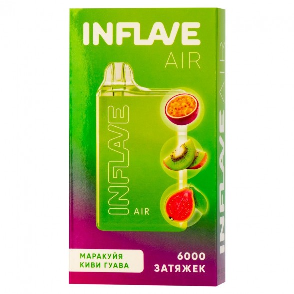 INFLAVE AIR - Маракуйя Киви Гуава (6000 затяжек) купить в Челябинске