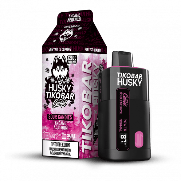 TIKOBAR HUSKY Сибирь - Кислые Леденцы (Sour Candies, 12000 затяжек) купить в Челябинске
