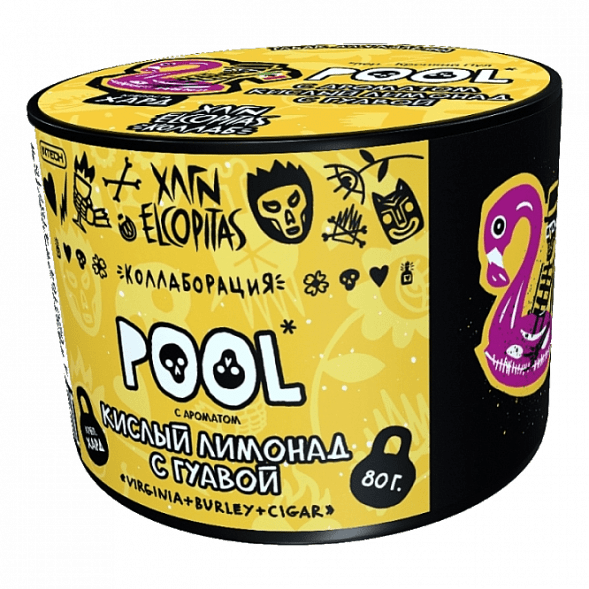 Табак Хулиган Hard - POOL (Кислый Лимонад с Гуавой, 80 грамм) купить в Челябинске