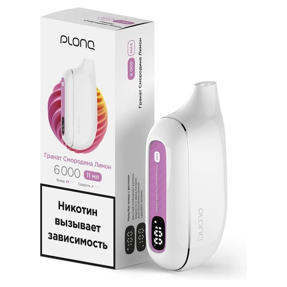 PLONQ MAX - Гранат Смородина Лимон (6000 затяжек) купить в Челябинске