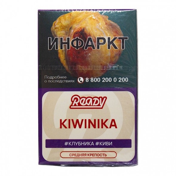 Табак Ready - №19 Kiwinika /Strawberry, Elderberry, Kiwi (Клубника, Киви, Бузина, 25 грамм) купить в Челябинске