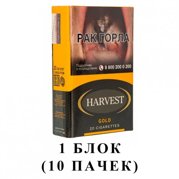 Сигареты Harvest - Gold King Size (блок 10 пачек) купить в Челябинске