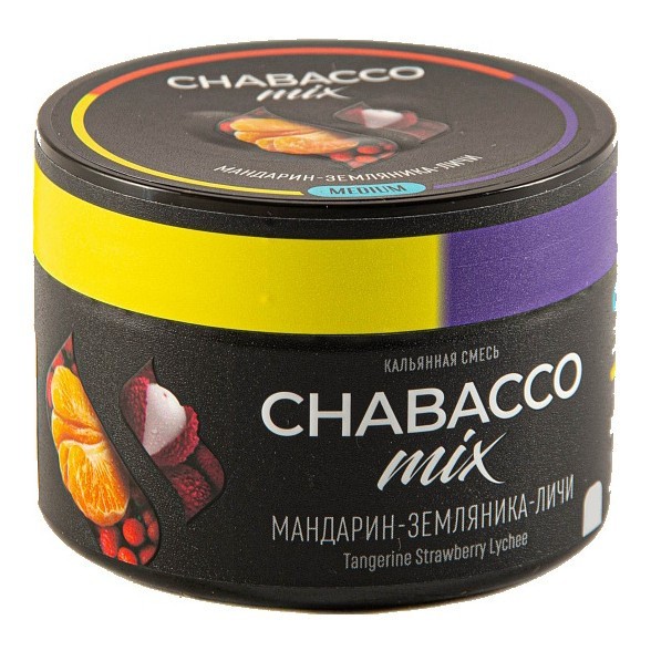 Смесь Chabacco MIX MEDIUM - Tangerine Strawberry Lychee (Мандарин, Земляника, Личи, 40 грамм) купить в Челябинске