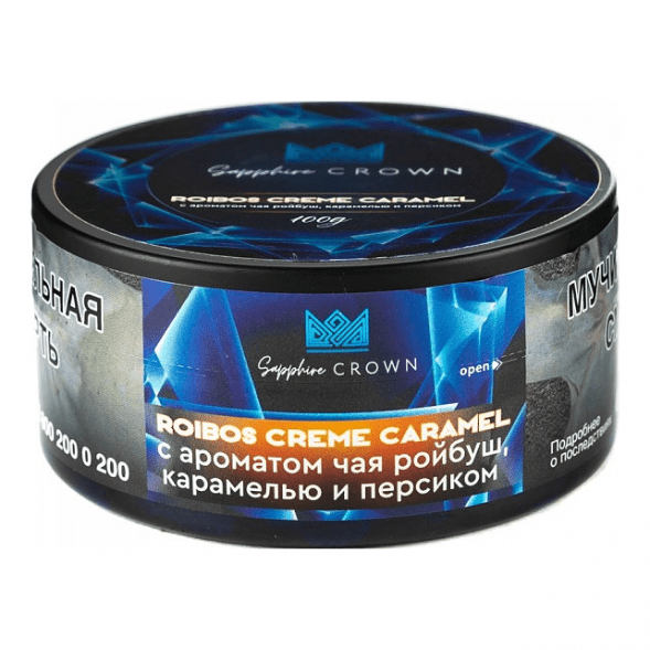 Табак Sapphire Crown - Roibos Creme Caramel (Чай Ройбуш с Карамелью и Персиком, 100 грамм) купить в Челябинске