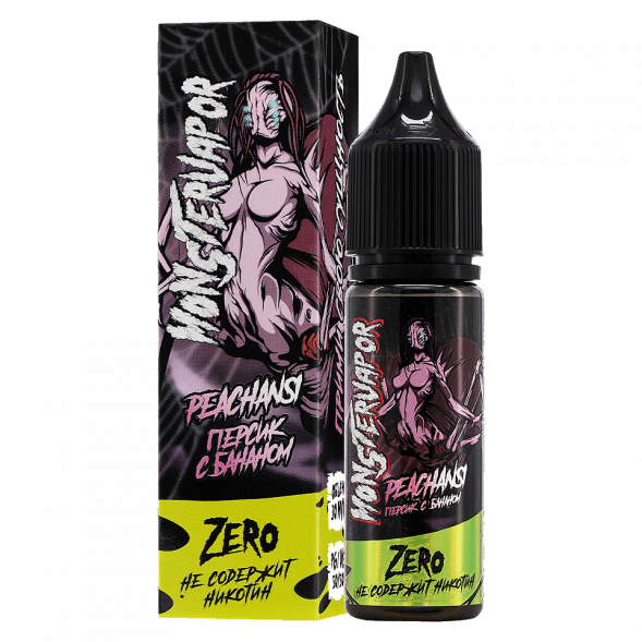 Жидкость Monsterwapor Zero - Peachansi (Персик с Бананом, 30 мл, без никотина) купить в Челябинске