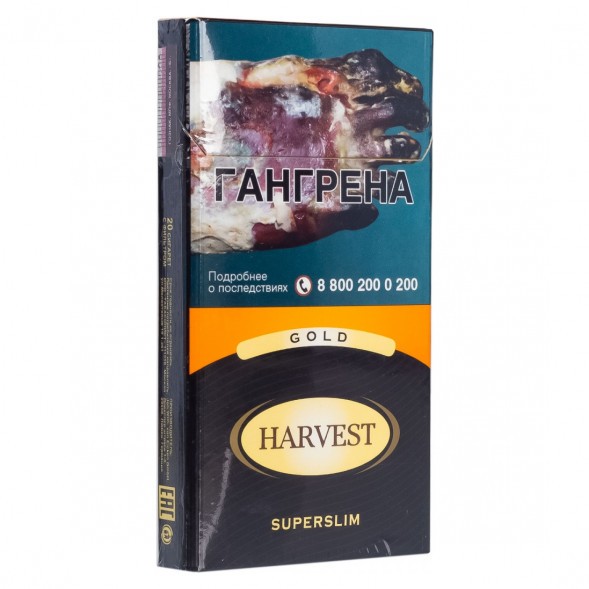 Сигареты Harvest - Gold Superslims (блок 10 пачек) купить в Челябинске
