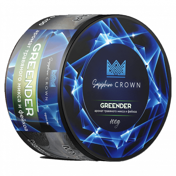 Табак Sapphire Crown - Greender (Травяной Микс и Фейхоа, 100 грамм) купить в Челябинске