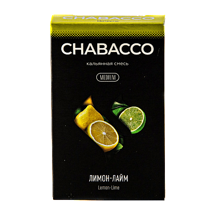 Смесь Chabacco MEDIUM - Lemon-Lime (Лимон - Лайм, 50 грамм) купить в Челябинске