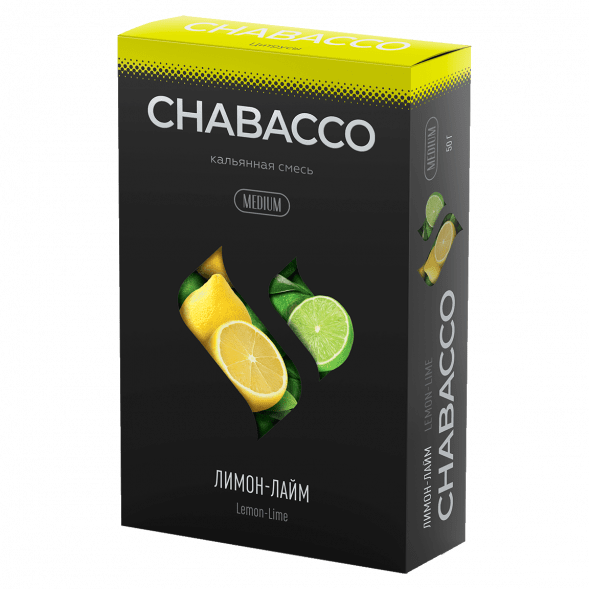 Смесь Chabacco MEDIUM - Lemon-Lime (Лимон - Лайм, 50 грамм) купить в Челябинске