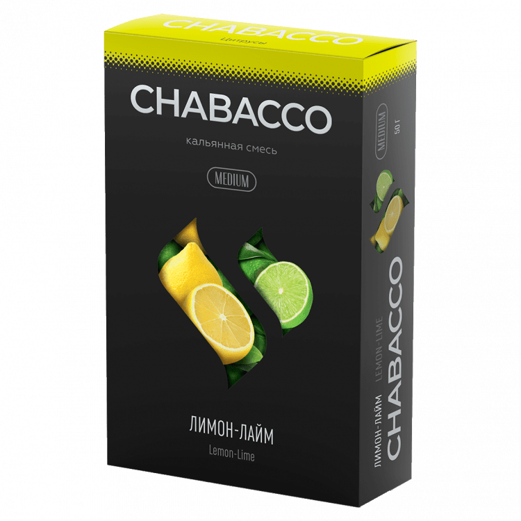 Смесь Chabacco MEDIUM - Lemon-Lime (Лимон - Лайм, 50 грамм) купить в Челябинске