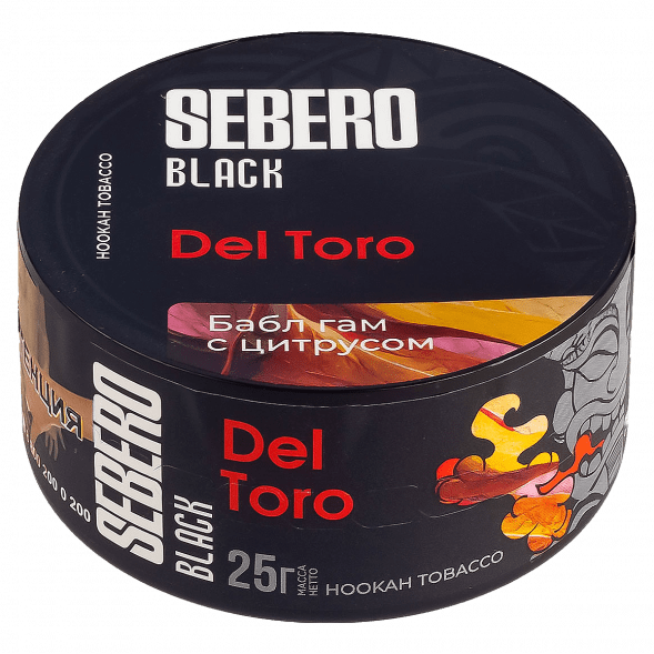 Табак Sebero Black - Del Toro (Бабл гам с Цитрусом, 25 грамм) купить в Челябинске