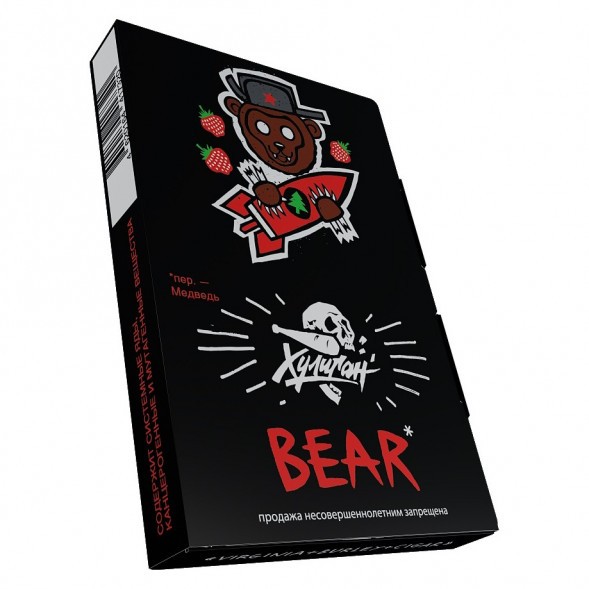 Табак Хулиган - BEAR (Клубника с Ёлкой, 25 грамм) купить в Челябинске
