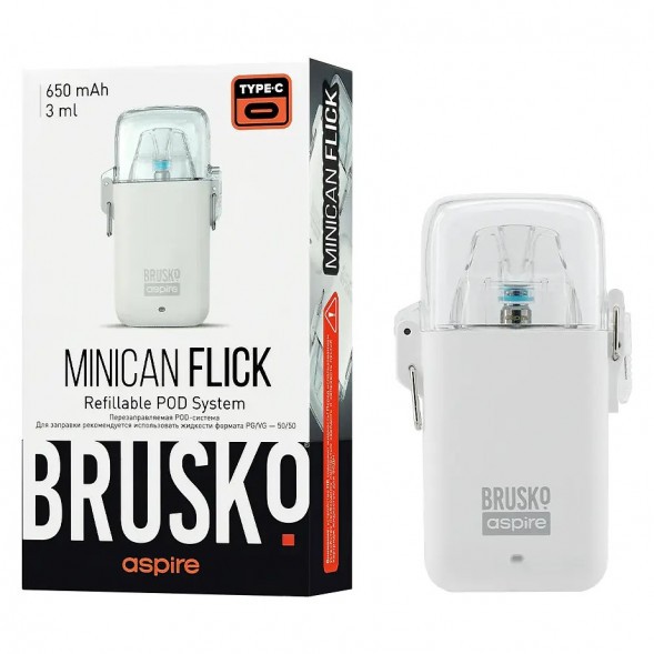 Электронная сигарета Brusko - Minican Flick (Белый) купить в Челябинске