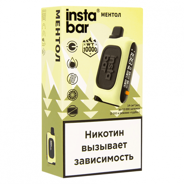 PLONQ INSTABAR WT - Ментол (Chill Menthol, 10000 затяжек) купить в Челябинске