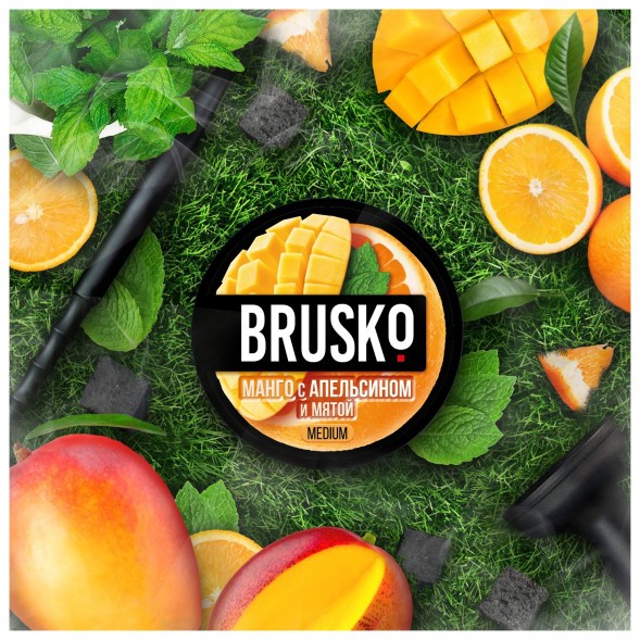 Смесь Brusko Medium - Манго с Апельсином и Мятой (50 грамм) купить в Челябинске