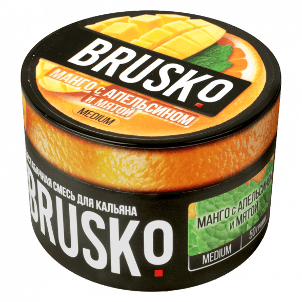 Смесь Brusko Medium - Манго с Апельсином и Мятой (50 грамм) купить в Челябинске