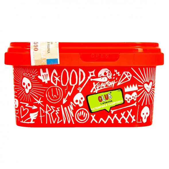 Табак Хулиган - CLUB (Клубничная Газировка, 200 грамм) купить в Челябинске