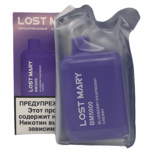 LOST MARY BM - Черника Малина Вишня (Blueberry Raspberry Cherry, 5000 затяжек) купить в Челябинске