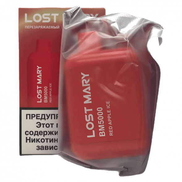 LOST MARY BM - Красный Яблочный Лёд (Red Apple Ice, 5000 затяжек) купить в Челябинске